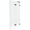 Mexen Lunar L vonios ekrano 2-duris dešininis 80 x 150 cm, skaidrus, šlifavimo gun grey - 897L-080-100-66-00-P