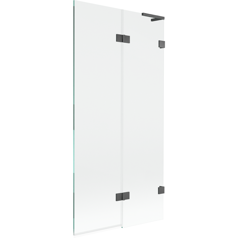 Mexen Lunar L vonios sienelė 2-jų durų, dešinė 90 x 150 cm, permatoma, šepetėliškai pilka - 897L-090-100-66-00-P