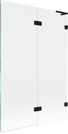 Mexen Lunar L vonios pertvara 2-durų dešinė 120 x 150 cm, permatoma, juoda - 897L-120-100-70-00-P