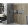 Mexen X-Wall-R nišinė lentyna su apvadu 45 x 30 cm, inox - 1910453010