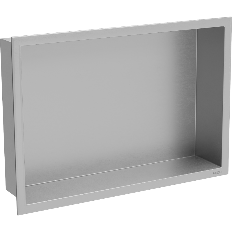 Mexen X-Wall-R nišinė lentyna su apvadu 45 x 30 cm, inox - 1910453010