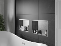 Mexen X-Wall-R įleidžiama lentyna su apsiuvimu 45 x 30 cm, inox - 1910453010