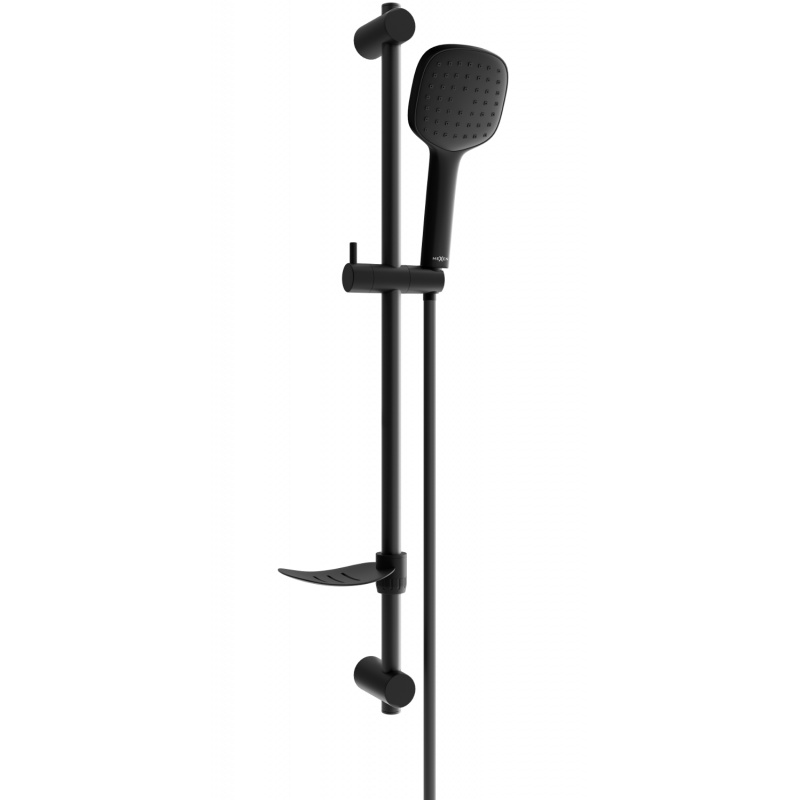 Mexen DF33 juodos spalvos dušo galvučių rinkinys su stumdomu laikikliu - 785334582-70