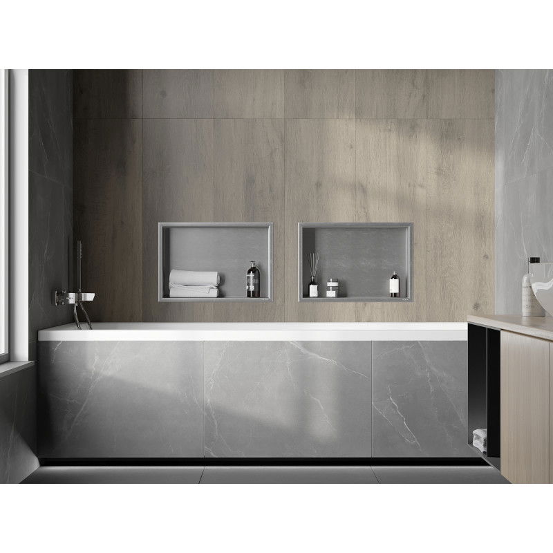 Mexen X-Wall-R įleidžiama lentyna su apvadu 45 x 30 cm, inox - 1910453010