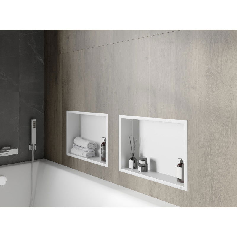 Mexen X-Wall-R nišinė lentyna su apvadu 45 x 30 cm, balta - 1920453010