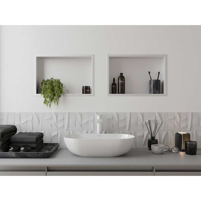 Mexen X-Wall-R nišinė lentyna su apvadu 45 x 30 cm, balta - 1920453010