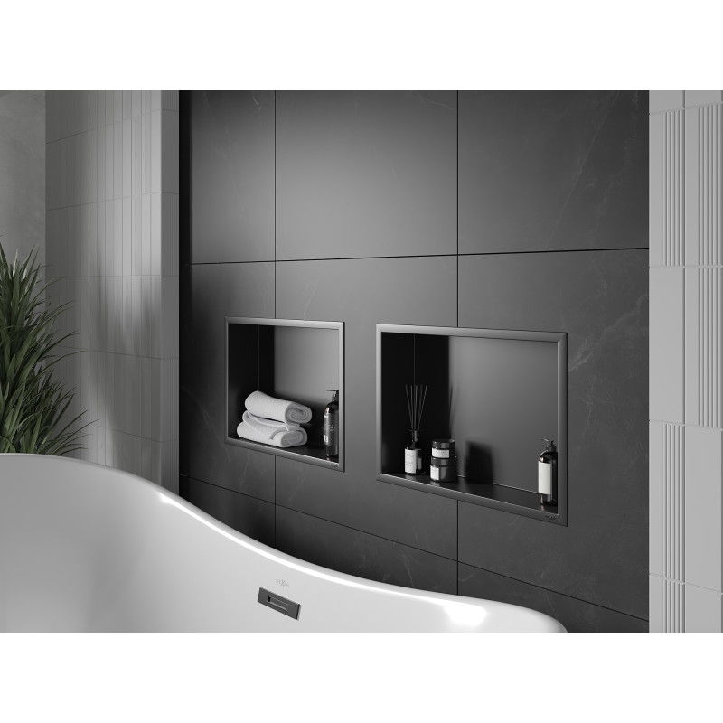 Mexen X-Wall-R nišos lentyna su apvadu 45 x 30 cm, juoda - 1970453010