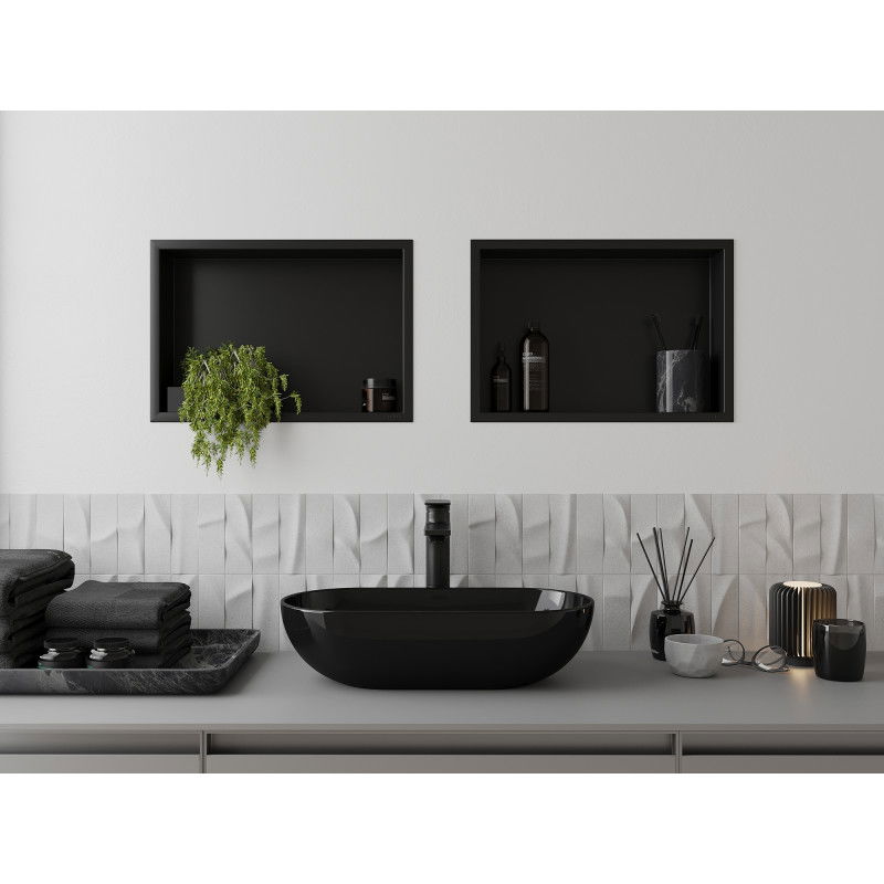 Mexen X-Wall-R nišos lentyna su apvadu 45 x 30 cm, juoda - 1970453010