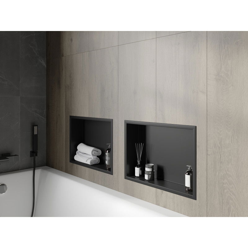 Mexen X-Wall-R nišos lentyna su apvadu 45 x 30 cm, juoda - 1970453010