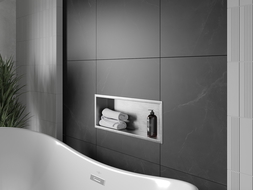Mexen X-Wall-R įleidžiama lentyna su apsiuvimu 60 x 20 cm, inox - 1910602010
