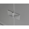 Mexen Mist-H Duo kairė pusė atidaroma dušo kabina 115 x 75 cm, skaidrus, chromas - 8A5-115L-075P-01-00