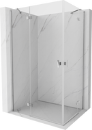 Mexen Mist-H Duo kairė pusė atidaroma dušo kabina 115 x 75 cm, skaidrus, chromas - 8A5-115L-075P-01-00