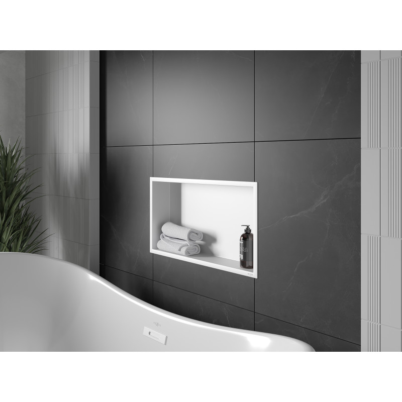 Mexen X-Wall-R nišinė lentyna su apvadu 60 x 30 cm, balta - 1920603010