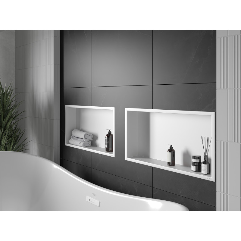 Mexen X-Wall-R nišinė lentyna su apvadu 60 x 30 cm, balta - 1920603010