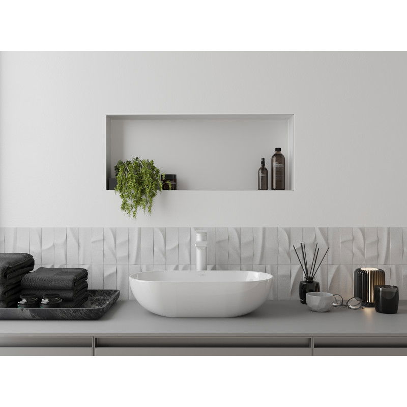 Mexen X-Wall-R nišinis lentyna su apvadu 60 x 30 cm, balta - 1920603010