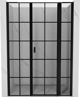 Mexen Mist L dešinės pusės dušo durys, 150 cm, juodas tinklelis, juoda - 8A4L-150-001-70-77-P