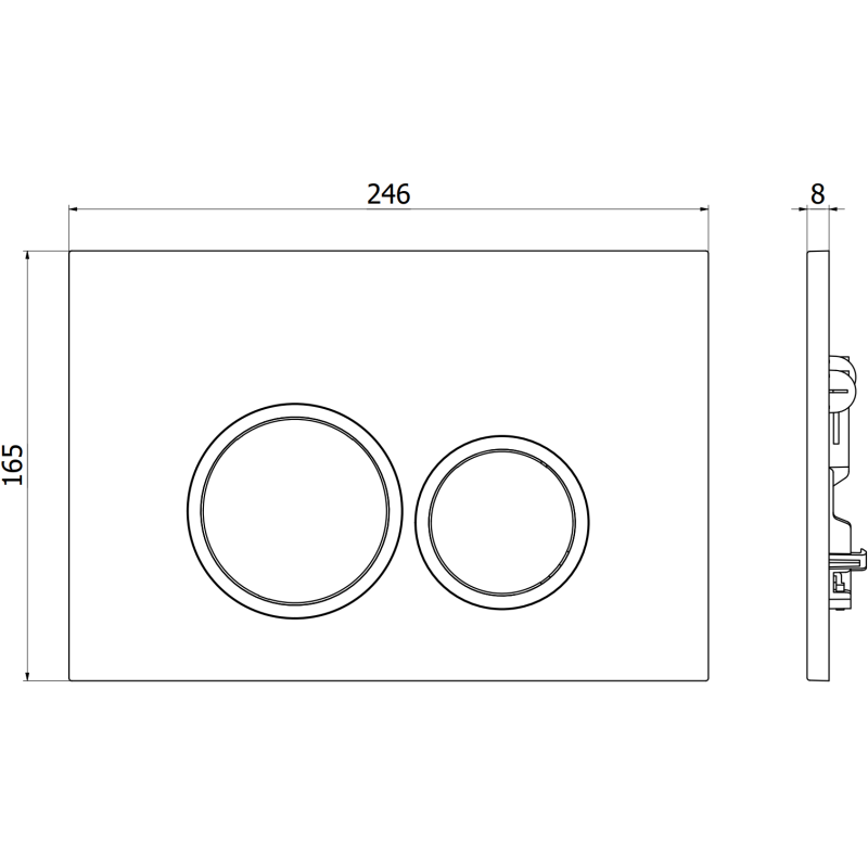 Mexen Tex 01 nuleidimo mygtukas, pilkas - 6101-05