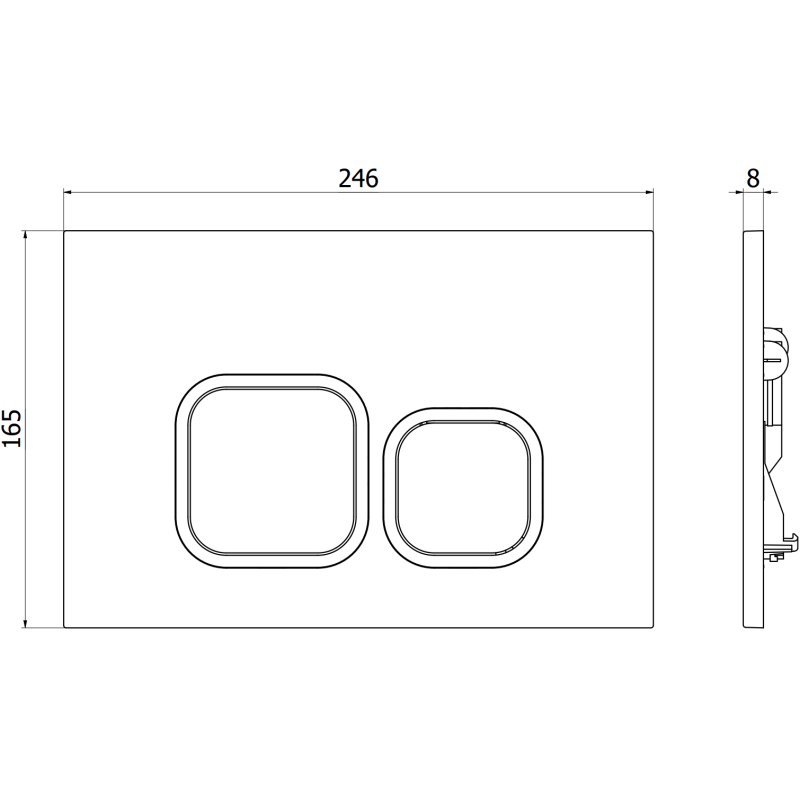 Mexen Tex 03 nuleidimo mygtukas, pilkas - 6103-05