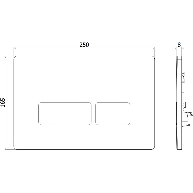 Mexen Tex 04 nuleidimo mygtukas, šlifuotas nikeliu - 6104-10