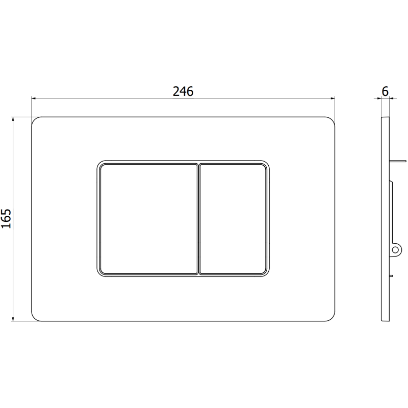 Mexen Tex 05 nuleidimo mygtukas nerūdijantis plienas, inox - 6105-10