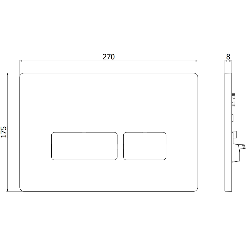 Mexen Tex 07 nuleidimo mygtukas, baltas - 6107-01