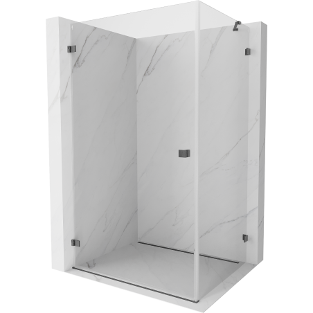 Mexen Lunar-B dušo kabina atveriama kairė 90 x 80 cm, skaidrus, gun gray šlifuotas - 832-090-080-66-00-L