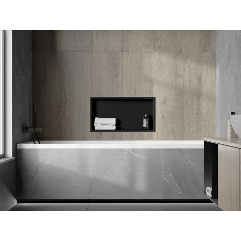 Mexen X-Wall-R įleidžiama lentyna su apvadu 60 x 30 cm, juoda - 1970603010