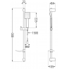 Mexen DF45 stumdomas dušo komplektas, Chromo - 785454582-00