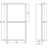 Mexen X-Wall-R įleidžiama lentyna su apvadu ir lentyna 60 x 30 cm, inox - 1910603010S