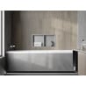 Mexen X-Wall-R įleidžiama lentyna su apvadu ir lentyna 60 x 30 cm, inox - 1910603010S