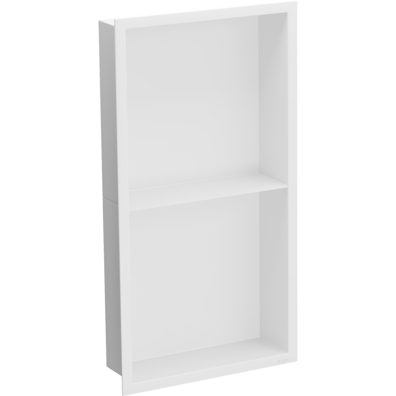 Mexen X-Wall-R nišinė lentyna su apvadu ir lentyna 60 x 30 cm, balta - 1920603010S