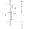 Mexen DF45 stumdomas juodas dušo komplektas - 785454582-70