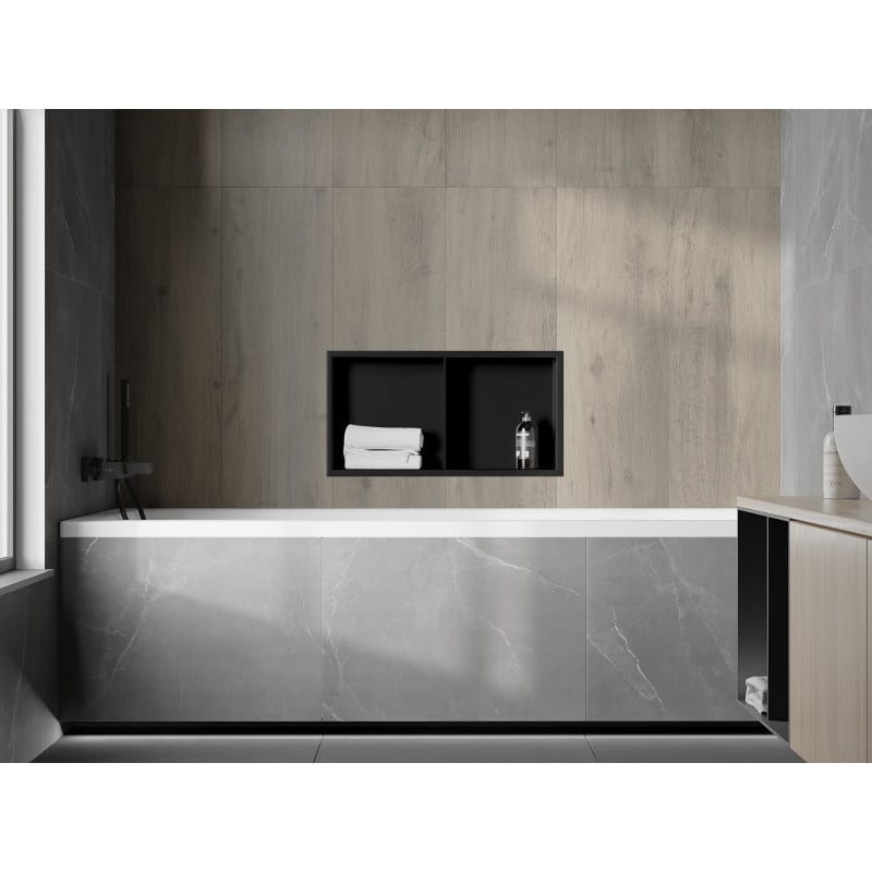 Mexen X-Wall-R nišos lentyna su apvadu ir lentynėle 60 x 30 cm, juoda - 1970603010S