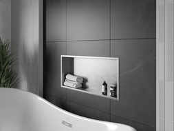 Mexen X-Wall-R įleidžiama lentyna su apsiuvimu 75 x 30 cm, inox - 1910753010