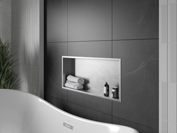 Mexen X-Wall-R su niša turinti lentyna su apvadais 75 x 30 cm, inox - 1910753010
