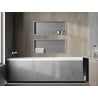 Mexen X-Wall-R įleidžiama lentyna su apvadu 75 x 30 cm, inox - 1910753010