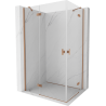 Mexen Mist H Duo varstoma dušo kabina 105 x 75 cm, skaidri, šlifuoto vario - 8A5-105L-075P-65-00