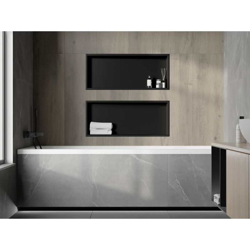 Mexen X-Wall-R nišinė lentyna su apvadu 75 x 30 cm, juoda - 1970753010