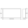 Mexen X-Wall-R įleidžiama lentyna su apsiuvimu 90 x 30 cm, inox - 1910903010