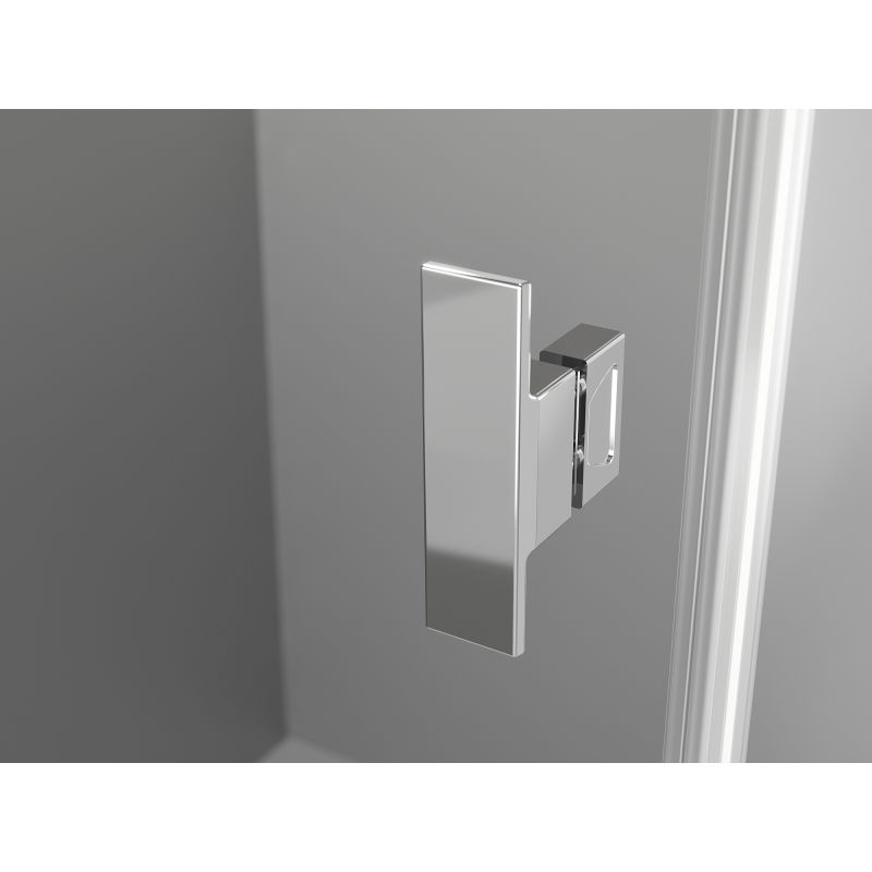 Mexen Mist-H L Duo kairens siena, atveriama kairė pusė 115 x 85 cm, skaidri, chromuota - 8A5L-115L-085P-01-00