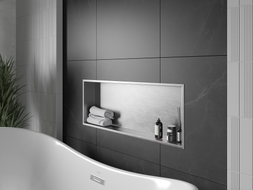 Mexen X-Wall-R nišos lentyna su apykakle 90 x 30 cm, inox - 1910903010