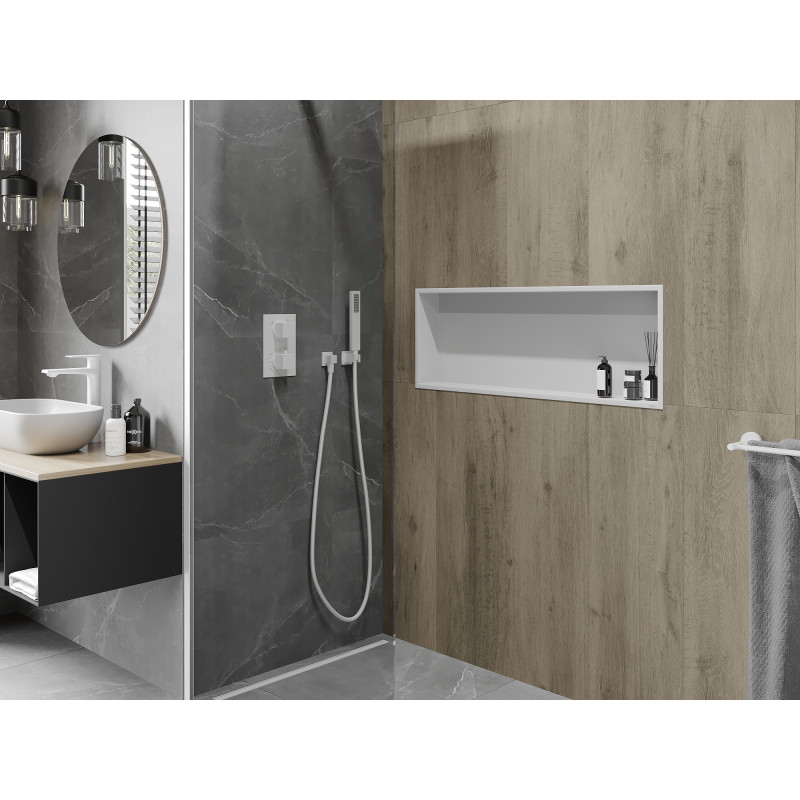 Mexen X-Wall-R nišinė lentyna su apvadu 90 x 30 cm, balta - 1920903010