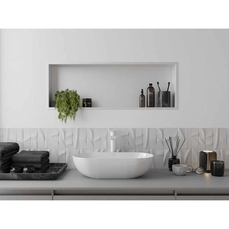 Mexen X-Wall-R nišinė lentyna su apvadu 90 x 30 cm, balta - 1920903010