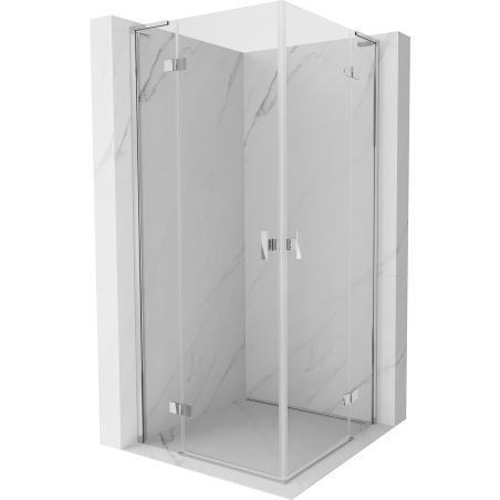 Mexen Mist H L Duo atveriamas dušo kabinas 95 x 95 cm, skaidrus, chromas - 8A5L-095L-095P-01-00