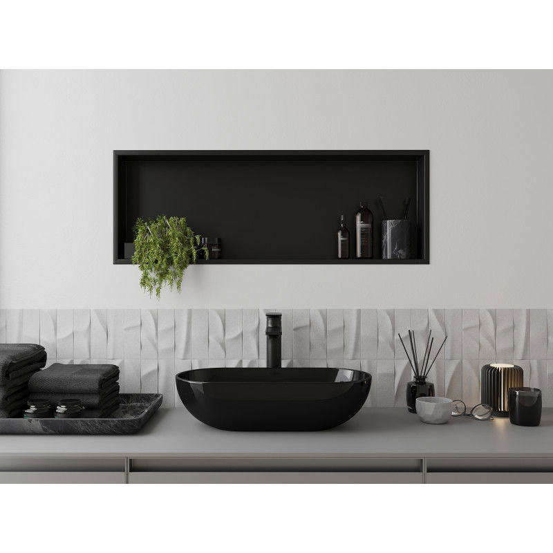 Mexen X-Wall-R nišinė lentyna su apvadu 90 x 30 cm, juoda - 1970903010