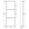 Mexen X-Wall-R įleidžiama lentyna su apsiuvimu ir lentynėle 90 x 30 cm, inox - 1910903010S