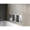 Mexen X-Wall-R įmontuota lentynėlė su apvadu ir lentyna 90 x 30 cm, nerūdijantis plienas - 1910903010S