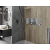 Mexen X-Wall-R įmontuota lentynėlė su apvadu ir lentyna 90 x 30 cm, nerūdijantis plienas - 1910903010S