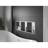 Mexen X-Wall-R įmontuota lentynėlė su apvadu ir lentyna 90 x 30 cm, nerūdijantis plienas - 1910903010S