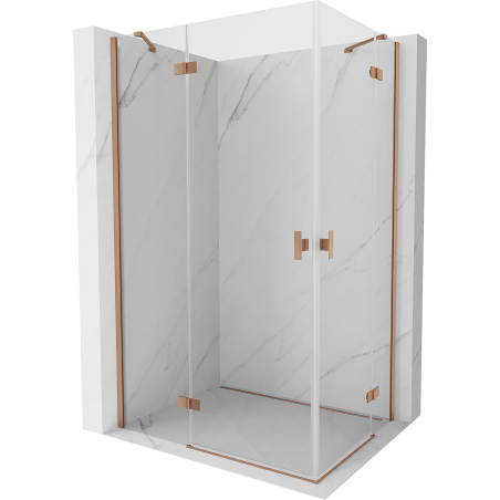 Mexen Mist H Duo varstoma dušo kabina 115 x 120 cm, skaidri, šlifuotas varis - 8A5-115L-120P-65-00